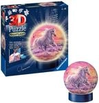 Ravensburger 3D Puzzle 11843 - Nachtlicht Puzzle-Ball Pferde am Strand - ab 6 Jahren,