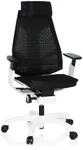 hjh OFFICE 652600 High End B&uuml;rostuhl GENIDIA PRO White Netzstoff Schwarz/Wei&szlig;