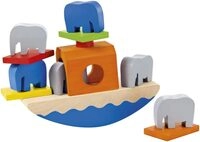 Selecta 62012 Wippofant, Stapelspielzeug aus Holz, 15, 5 cm
