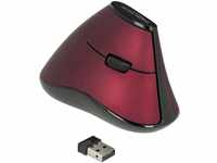 Delock Maus ergonomisch vertikal optisch 5-Tasten, 2,4 GHz Wireless, Funk Maus,
