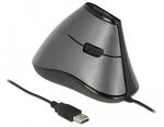 Delock ergonomische optische 5-Tasten vertikal USB Maus; vorbeugend gegen Mausarm /