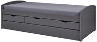 Stauraum-/Funktionsbett ANDRE 90 x 200 cm grau