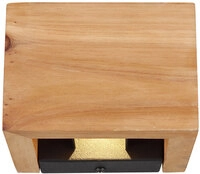 GLOBO LED Wandleuchte ALINA 13 x 11 cm Holzoptik