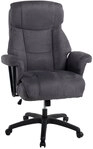 Chefsessel MAURO XXL 150 kg Schwarz/ Dunkelgrau