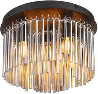 GLOBO Retrofit Deckenlampe GORLEY 32 cm schwarz /rauchfarbig