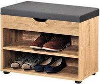 KESPER Schuhschrank mit Sitzkissen 60 x 45 x 30 cm braun/grau