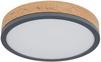 GLOBO LED Deckenlampe DORO 30 cm Holzoptik