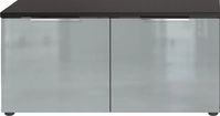 Garderobenbank LEVIN 97 x 47 cm Glasfront Silbergrau/Graphit