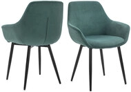 CASAVANTI Esszimmerstuhl 2er Set gr&uuml;n/schwarz