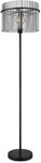 GLOBO Retrofit Stehlampe GORLEY 152 cm schwarz /rauchfarbig