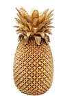 KARE DESIGN Vase PINEAPPLE 25 x 25 x 50 cm Metall goldfarbig