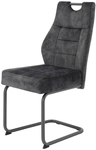 Schwingstuhl LINDA 2er Set Stoff vintage velvet anthrazit