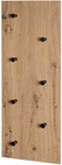 Wandgarderobe 80 x 30 cm Eiche-Dekor/schwarz