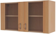 K&uuml;chen Glas-H&auml;ngeschrank NANO Buche