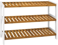 Schuhregal 70 x 55 cm natur/wei&szlig;