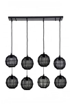 GLOBO Retrofit Balkenpendel HERMI II 8-flg schwarz
