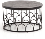 CASAVANTI Couchtisch 60x36 cm Massivholz Mango schwarz