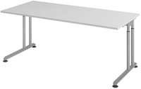 Schreibtisch 180 x 80 cm Grau/ Silber