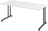 Schreibtisch 180 x 80 cm Wei&szlig;/ Graphit