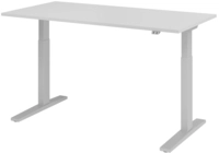 Stehtisch 160 x 80 cm Grau/ Silber