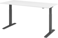 Stehtisch 180 x 80 cm Wei&szlig;/ Graphit