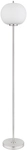 GLOBO Retrofit Stehlampe BLACKY 160 cm nickelfarbig /opalwei&szlig;