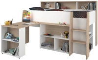Parisot Hochbett LUCAS wei&szlig;/braun