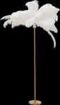 KARE DESIGN Deko-Stehleuchte FEATHER PALM wei&szlig;/goldfarbig