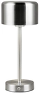 RL Akku LED Tischlampe JEFF 30 cm nickelfarbig