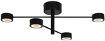 nordlux Deckenlampe mit Spots CLYDE FLEX Metall/Kunststoff &Oslash; 8,5 cm matt Schwarz