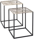 Beistelltisch 2er-Set 35x45 cm 40x50 cm bronzefarbig/schwarz