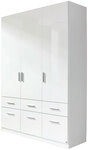 Kleiderschrank CELLE 136 x 210 cm Alpinwei&szlig;/HG wei&szlig;