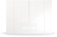 CASAVANTI Kleiderschrank PURISMA Alpinwei&szlig;/ Glas Kristallwei&szlig;