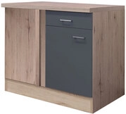 K&uuml;chen Unterschrank RALPH 110 cm Eiche/ grau
