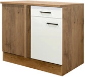 K&uuml;chen Unterschrank AVILA VII Eiche /wei&szlig; matt