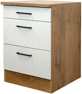 K&uuml;chen Unterschrank AVILA II Eiche /wei&szlig; matt