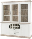 Buffetschrank FLORENZ 184 x 205 cm wei&szlig;/braun