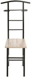 Herrendiener 46 x 109 cm Schwarz/ Sanremo Eiche