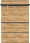 Garderobenpaneel ALMADA 96 x 147 cm anthrazit /Navara Eiche NB