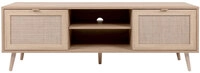 TV-Lowboard BALI 150 x 52 cm Sonoma Eiche/ Rafia Geflecht