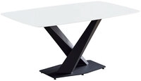 Esstisch AMSTERDAM Tischplatte Keramik Snow White Matt 180 x 90 cm