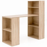 Schreibtisch mit Regal 120 x 120 cm Eiche Sonoma
