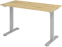 Stehtisch 140 x 67,2 cm Asteiche/ Silber