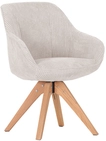 INTERhome Drehsessel CHILL beige/Eiche massiv natur