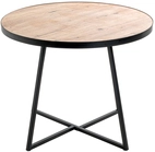 Beistelltisch 60 x 60 cm braun/schwarz