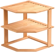 Kesper K&uuml;chenregal mit 2 Ebenen Bambus 25 x 25 x 27 cm