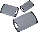 KESPER Schneidebrett 3er Set Polypropylen 41 x 24,5 x 2,7 cm Grau/Schwarz