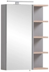 Bad Spiegelschrank LUGO 74,4 x 49,7 x 16 cm Transparent/Klar/Grau/Braun