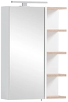 Bad Spiegelschrank LUGO 74,4 x 49,7 x 16 cm Wei&szlig;/Braun