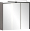 Bad Spiegelschrank PALERMO 65 x 62,7 x 16 cm Anthrazit/Spiegel